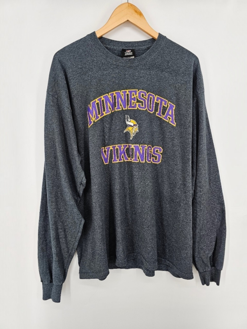 Minnesota Vikings NFL Team Apparel Long Sleeve Shirt XL Gray Football